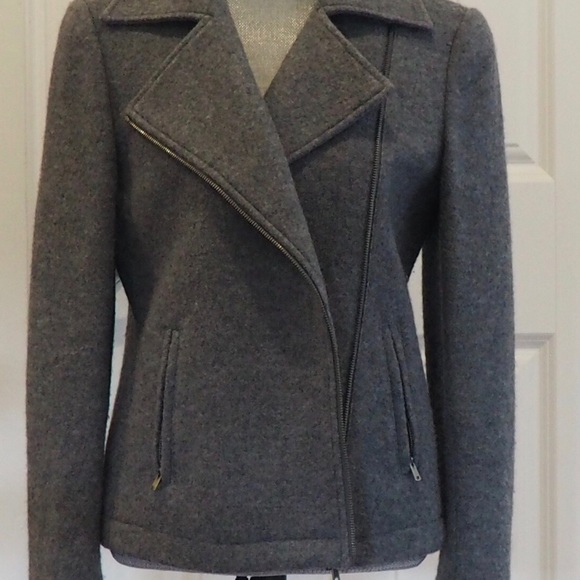 Ann Taylor gray wool biker - Picture 4 of 6
